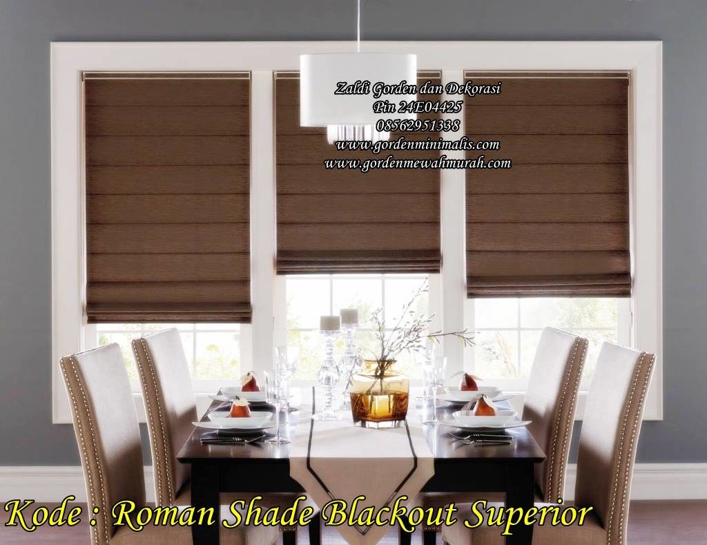 pilihan warna Gorden Roman Shade roller blind gorden lipat minimalis 