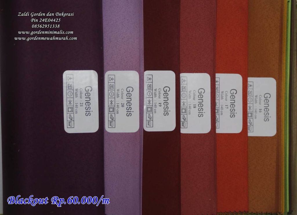 Pilihan warna kain gorden blackout