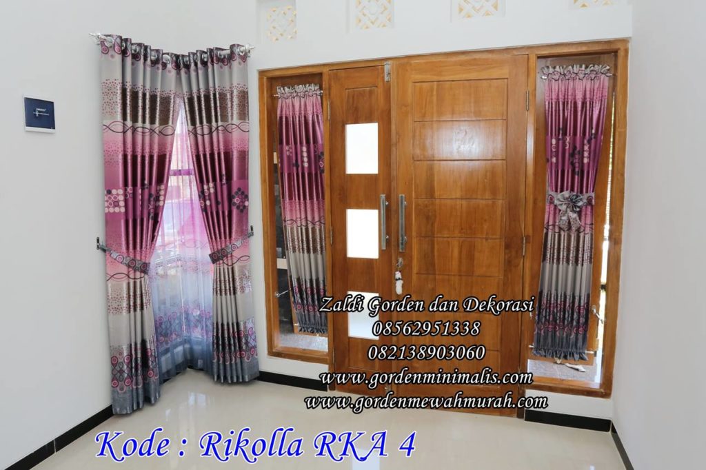 Model Gorden Minimalis terbaru untuk rumah minimalis modern memakai bahan blackout bermotif