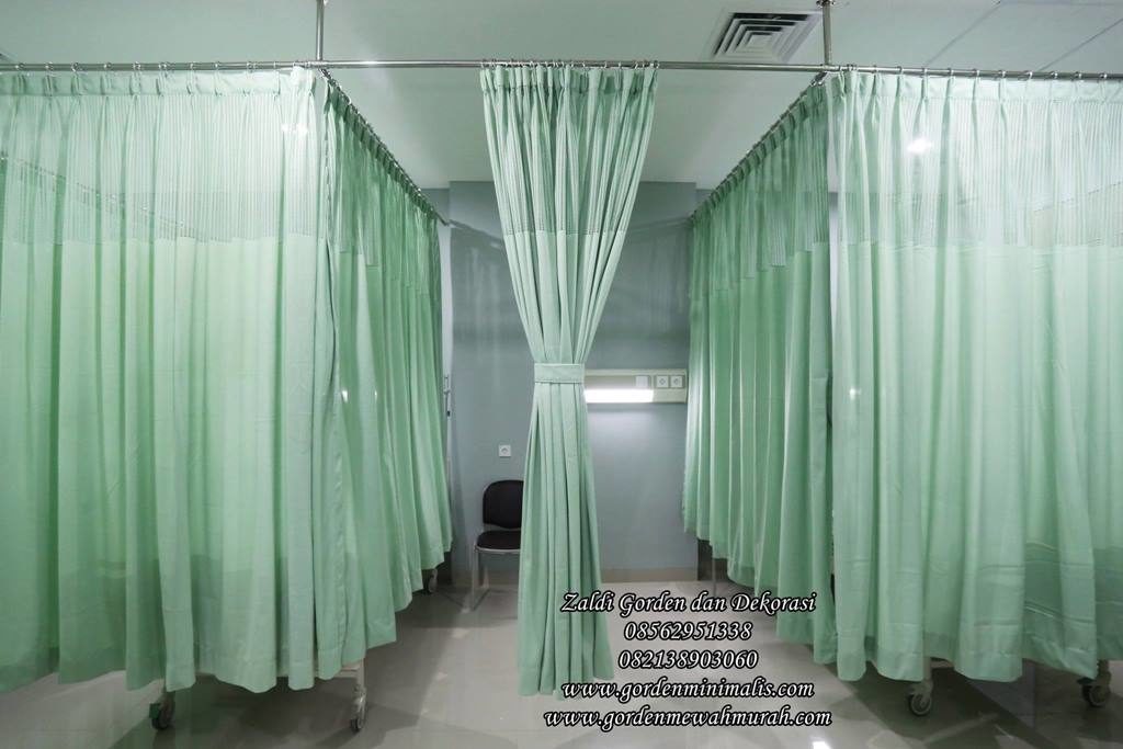 Gorden anti bakteri bahan polyester untuk rumah sakit