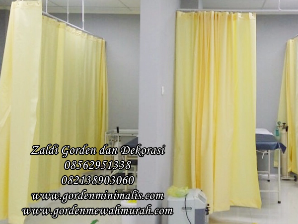 Gorden pvc rumah sakit warna krem