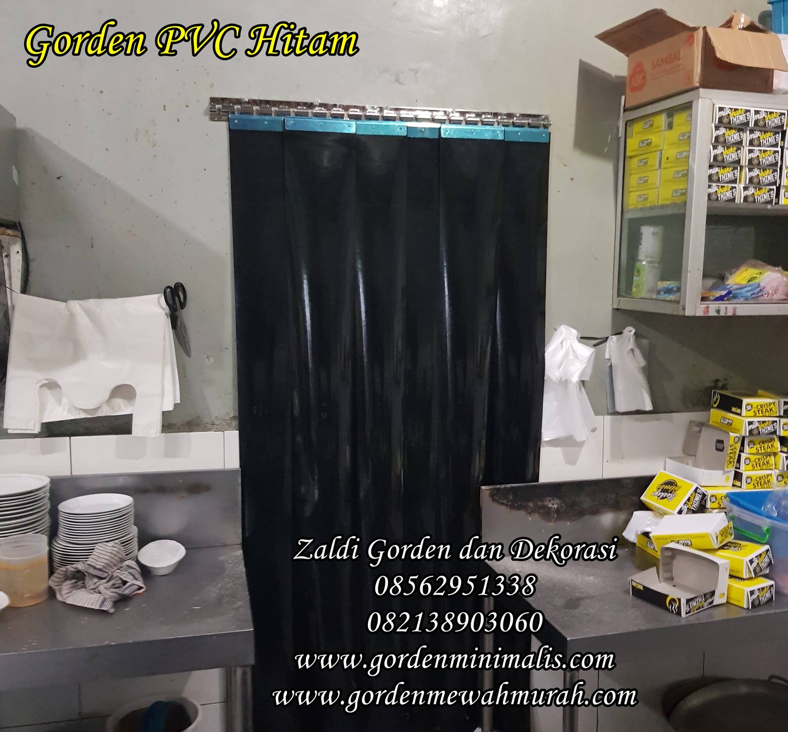 Jual Gorden Tirai Plastik PVC  transparan untuk Pabrik  