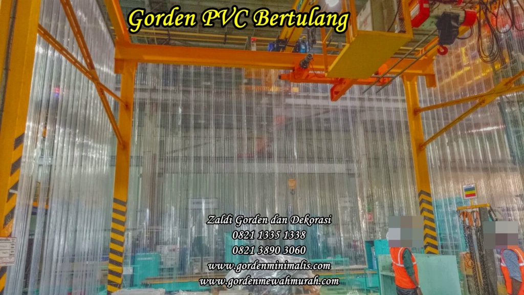 Gorden PVC Plastik ribbed transparan untuk server komputer cold storage menjaga suhu