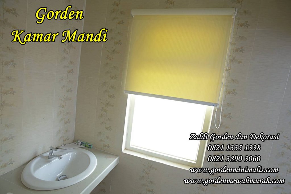 Gorden Kamar mandi roller blind blackout tahan air