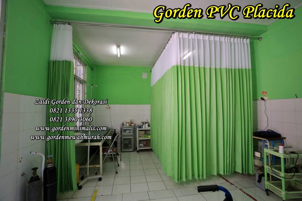 Gorden rumah sakit bahan pvc anti noda anti bakteri