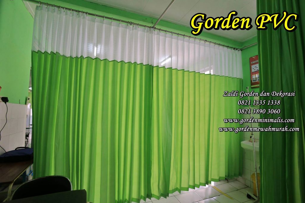 Gorden rumah sakit bahan pvc anti noda anti bakteri