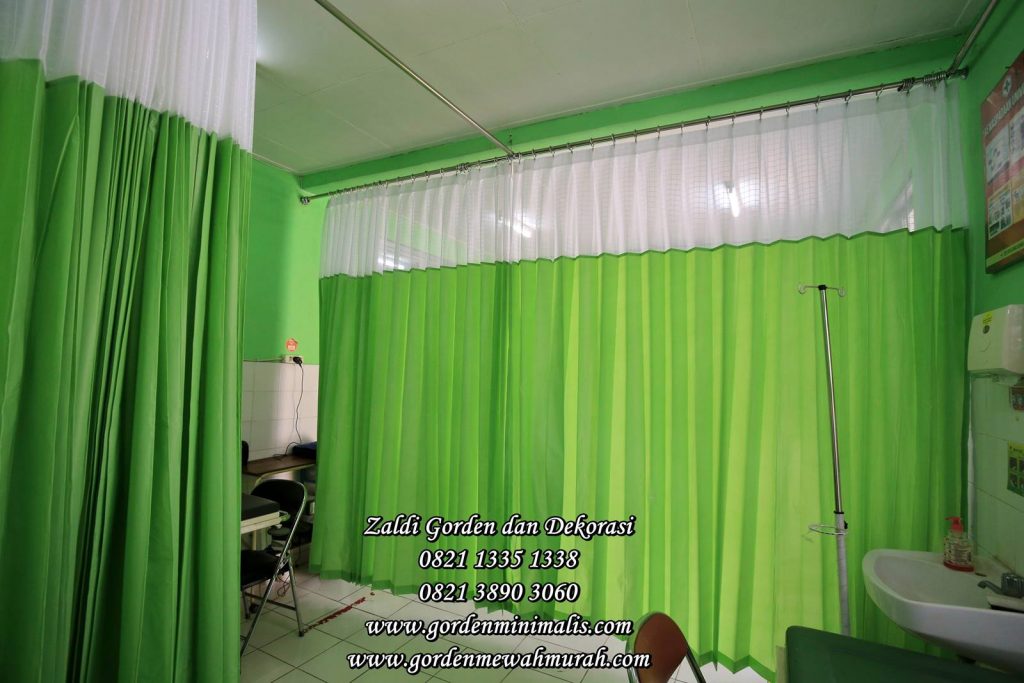 Gorden rumah sakit bahan pvc anti noda anti bakteri