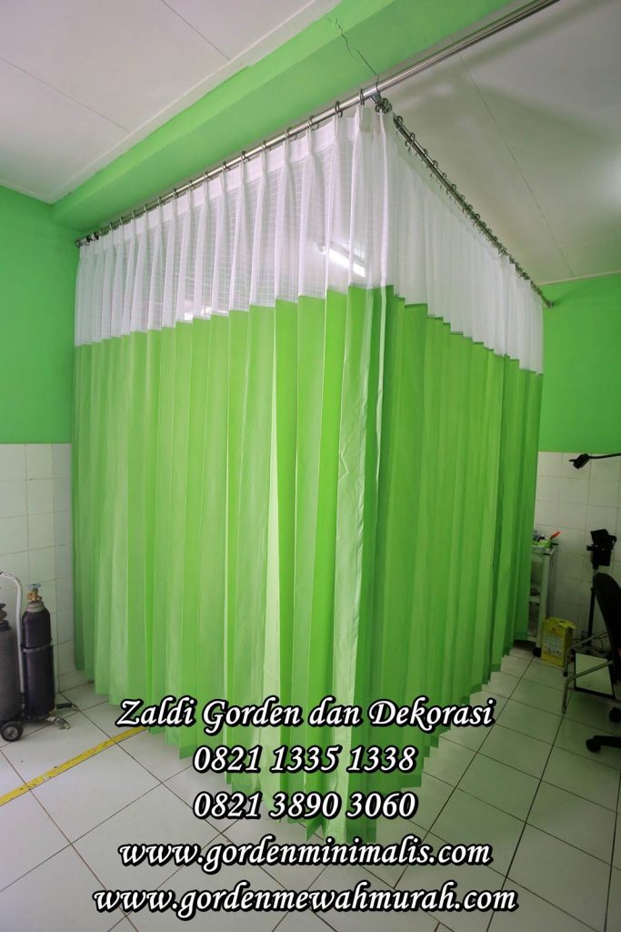 Gorden rumah sakit bahan pvc anti noda anti bakteri