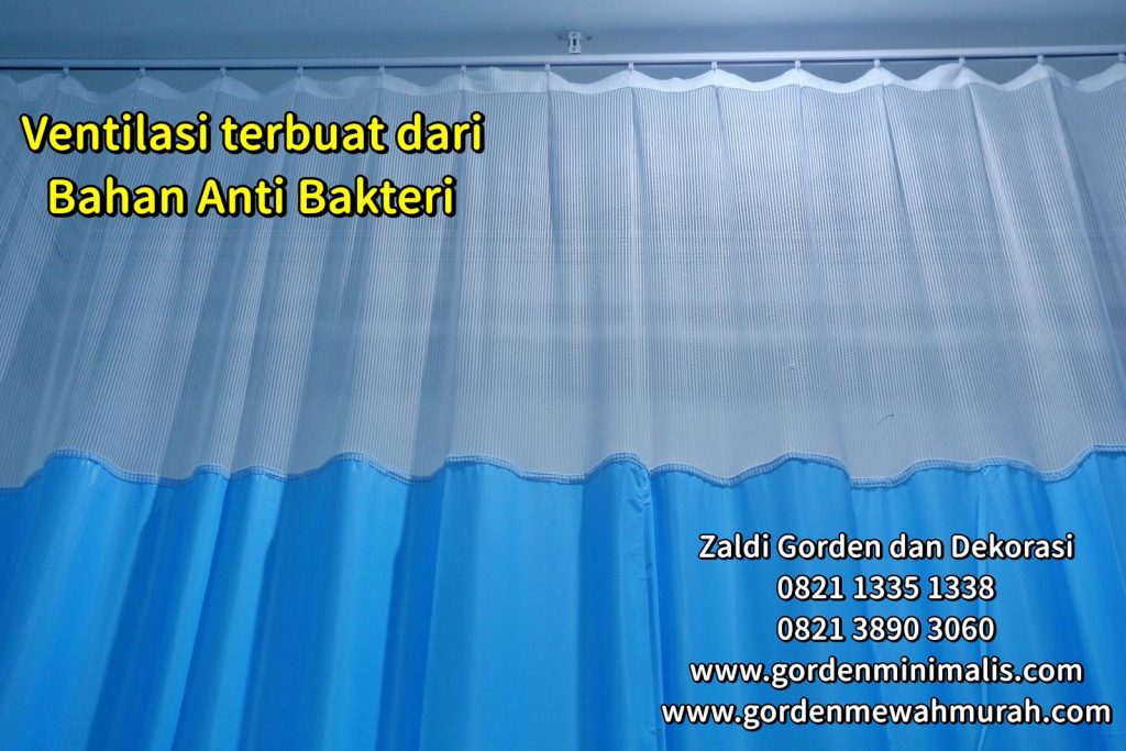 Gorden rumah sakit bahan pvc anti noda anti bakteri