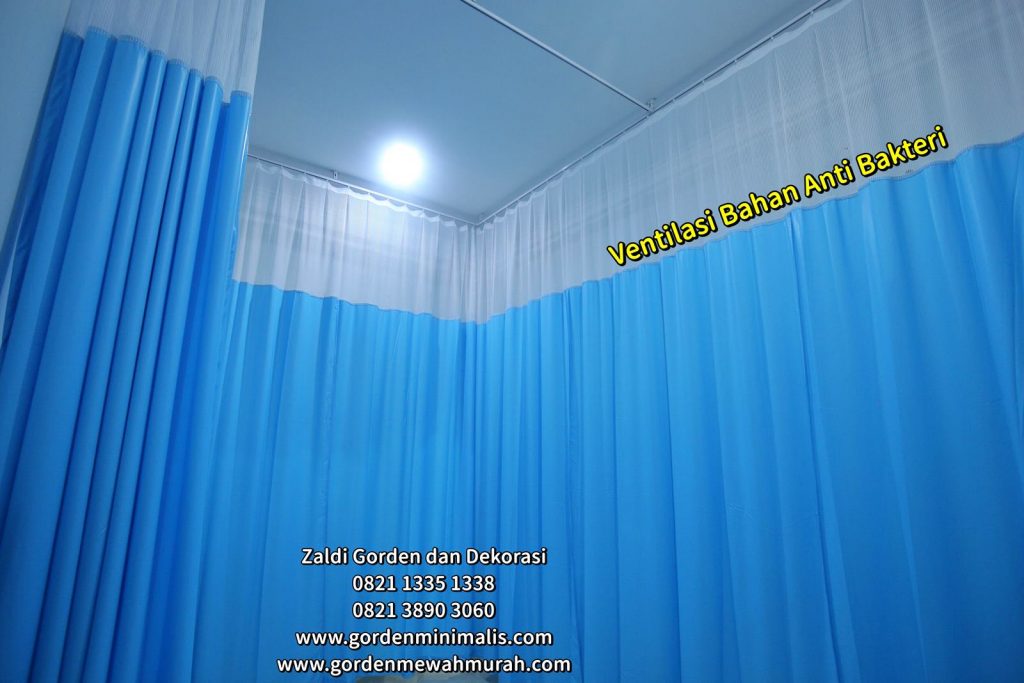 Gorden rumah sakit bahan pvc anti noda anti bakteri