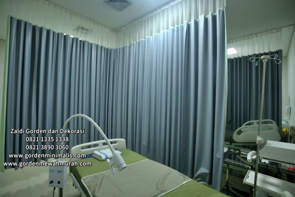 Gorden Rumah Sakit Bahan PVC Anti Noda