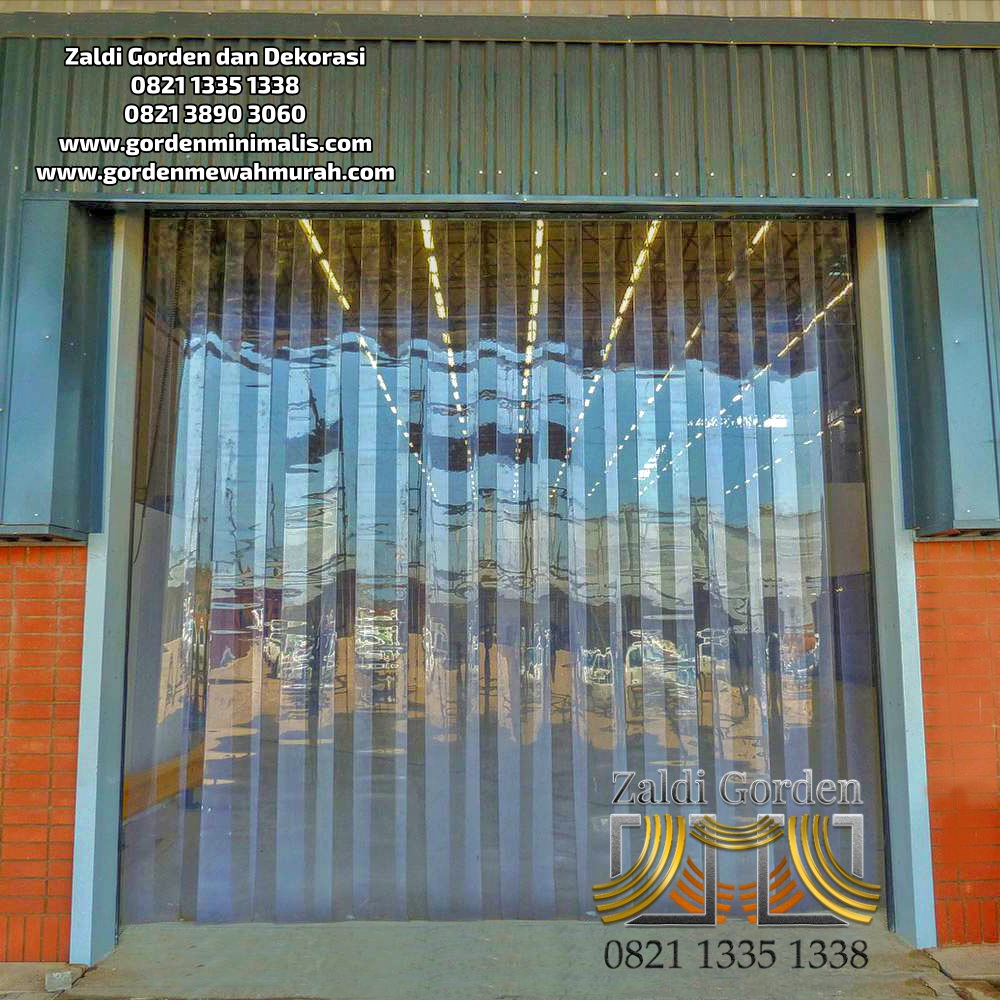 Tirai plastik jendela gorden plastik transparan untuk pintu pabrik industri rumah sakit cold storage penyekat 1 (1)