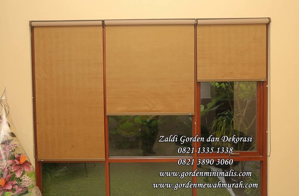 Gorden roller blind bahan blackout dari Zaldi Gorden