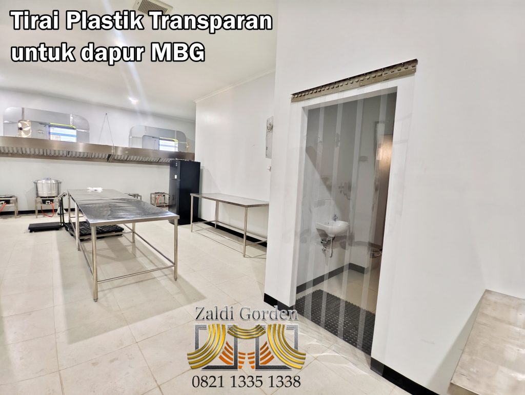 Tirai Plastik transparan untuk dapur MBG 10Tirai Plastik Transparan