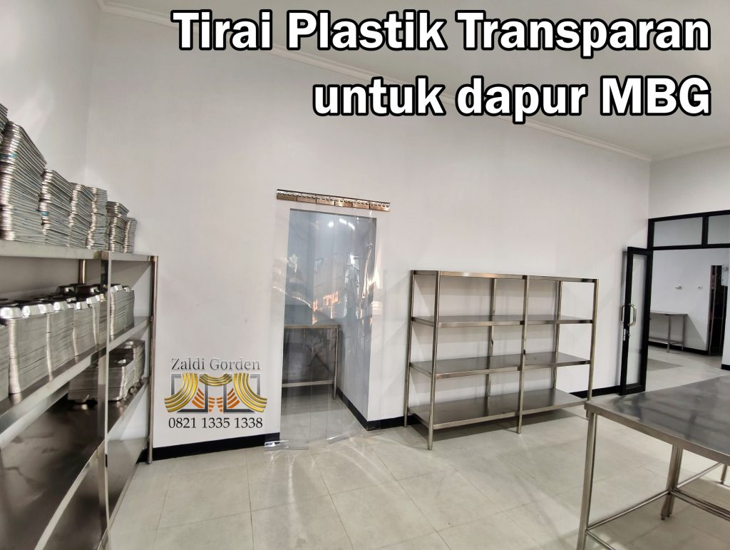 Tirai Plastik transparan untuk dapur MBG 9Tirai Plastik Transparan