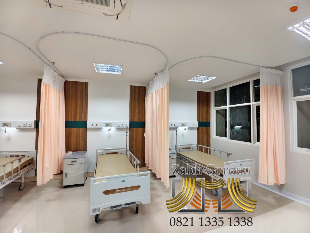 Gorden Rumah Sakit Bahan PVC anti noda anti bakteri bahan flexa 3Tirai Plastik Transparan