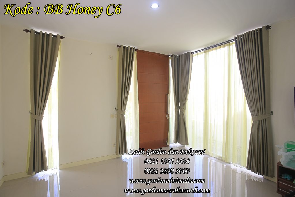 Gorden blackout untuk jendela rumah minimalis bahan bb honey c6 a