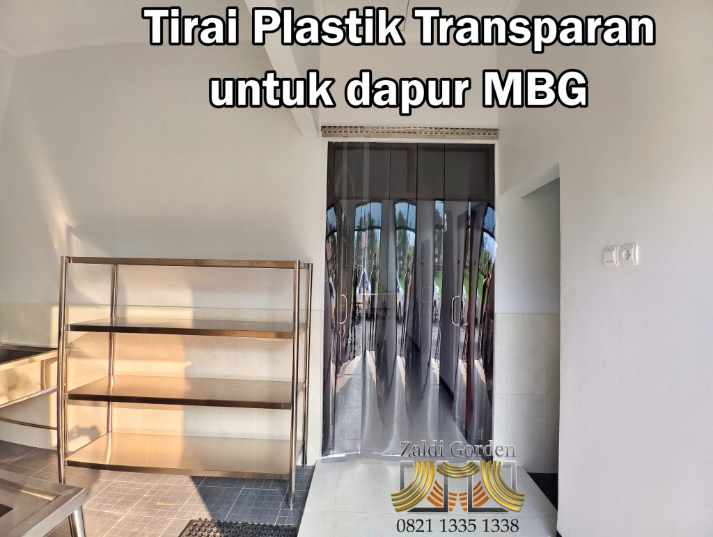 Tirai Plastik transparan untuk dapur MBG 6Tirai Plastik Transparan