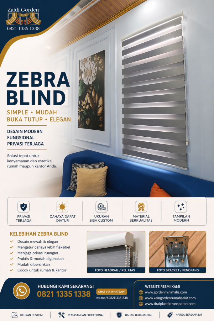 Zebra Blind gorden minimalis modern terbaru