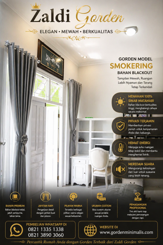 gorden minimalis bahan blackout model smokering 1