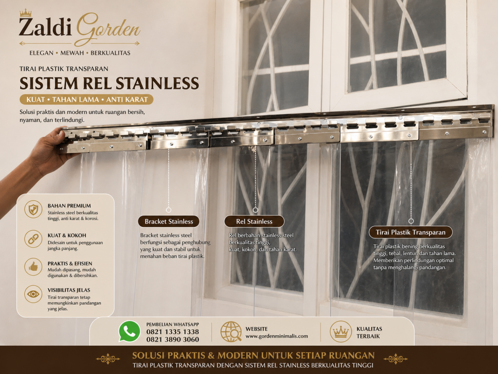 Bracket Stainless Rel Stainless Gorden PVC Strip Curtain 6