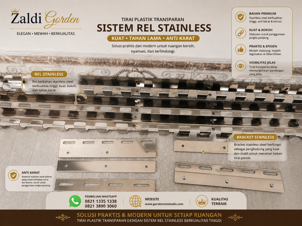 Bracket Stainless Rel Stainless Gorden PVC Strip Curtain 7