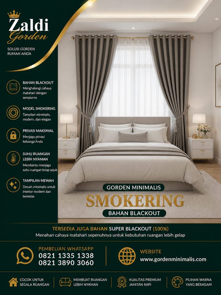 Gorden Minimalis bahan blackout terbaru untuk rumah minimalis modern 3a