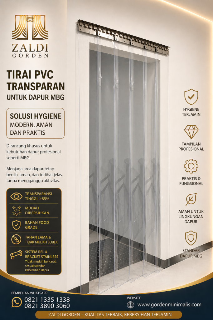 Tirai Plastik Transparan untuk dapur Makan Siang Bergizi MBG 3
