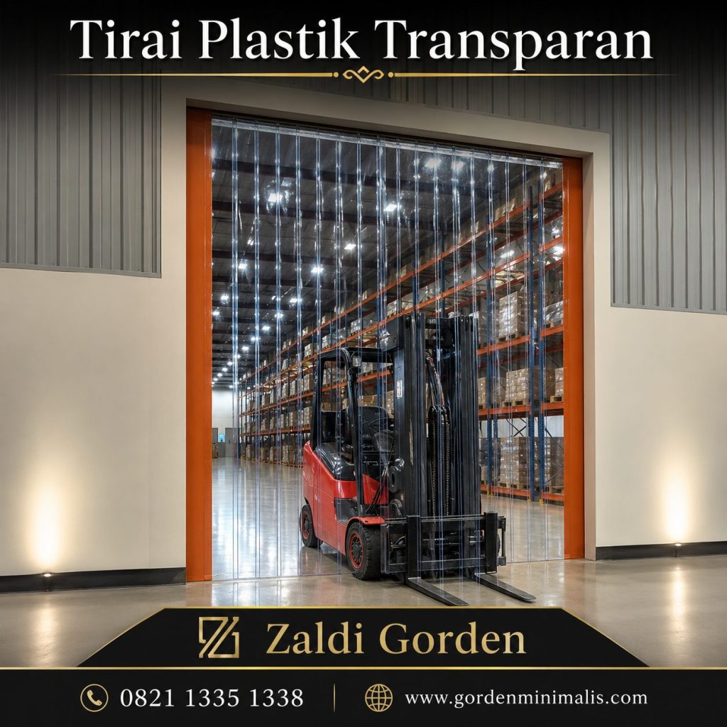 Tirai Plastik Transparan untuk pabrik industri gudang cold storage 1