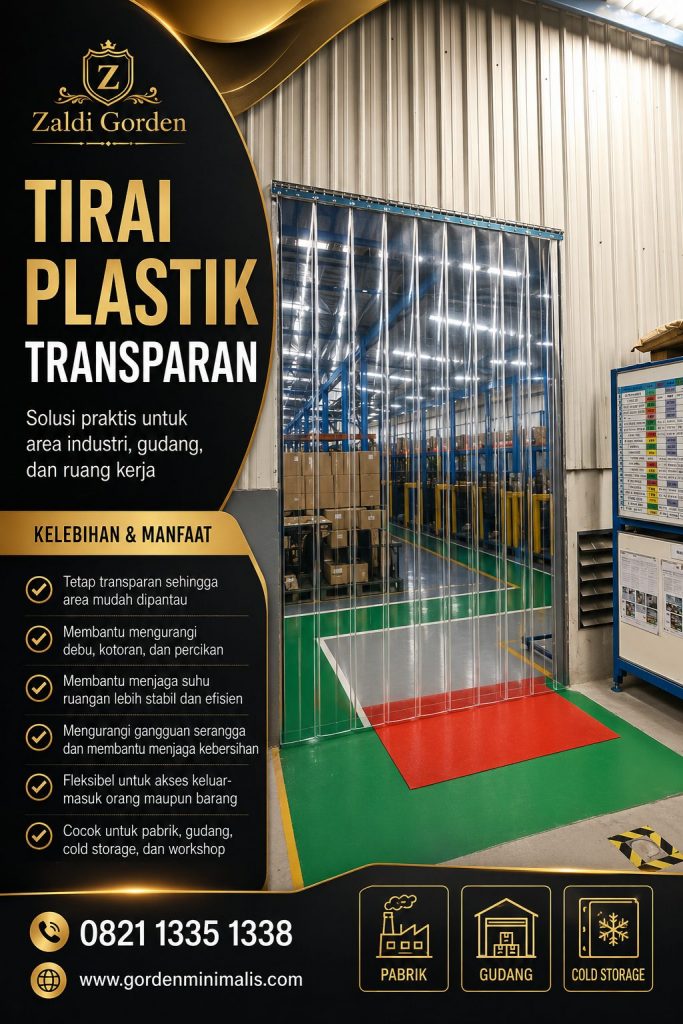 Tirai plastik transparan untuk pabrik industri gudang 4