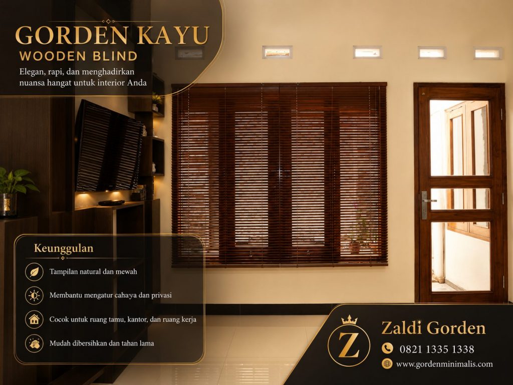 gorden kayu wooden blind gorden minimalis klasik 2