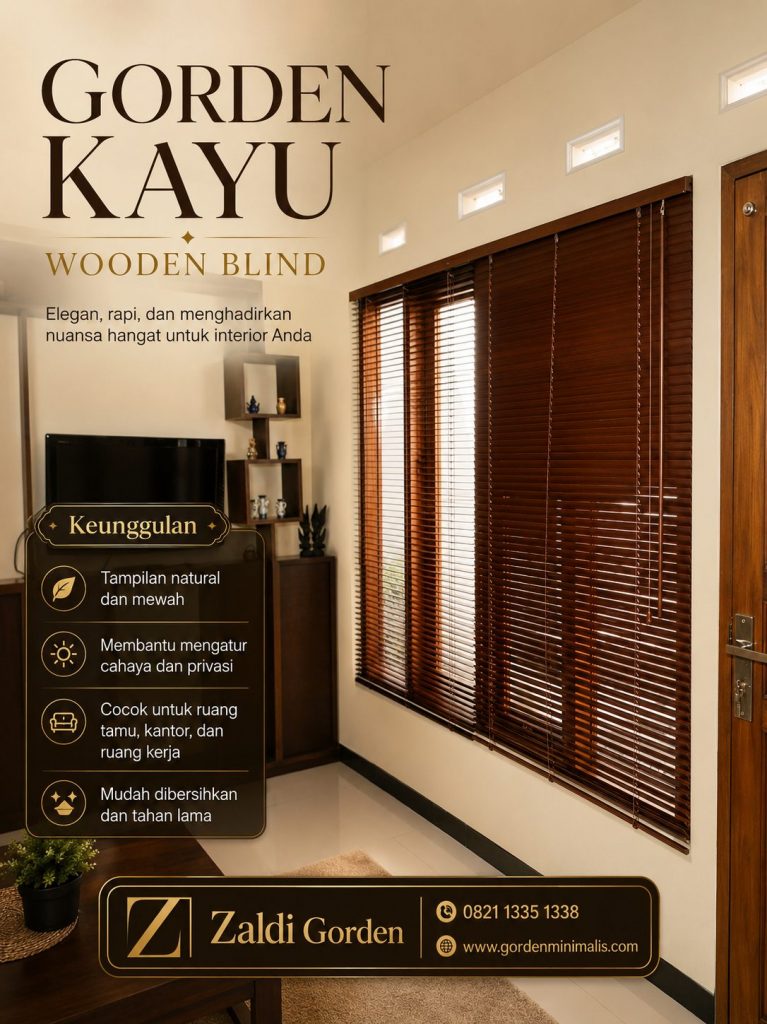 gorden kayu wooden blind gorden minimalis klasik 3