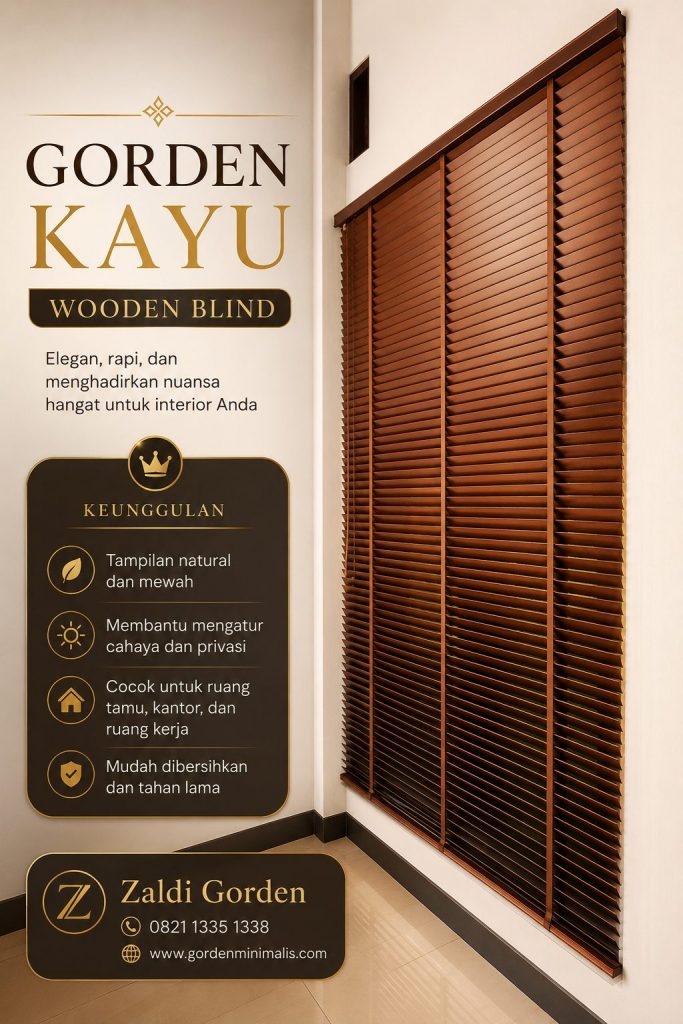 gorden kayu wooden blind gorden minimalis klasik 4
