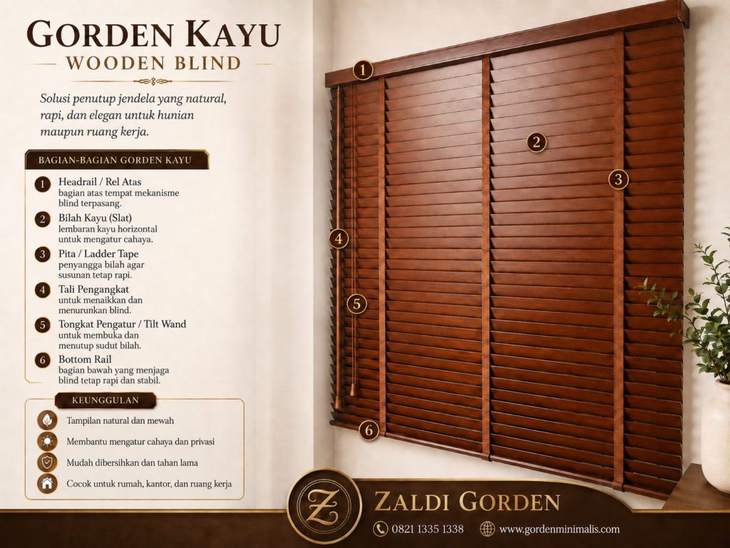 gorden kayu wooden blind gorden minimalis klasik 5