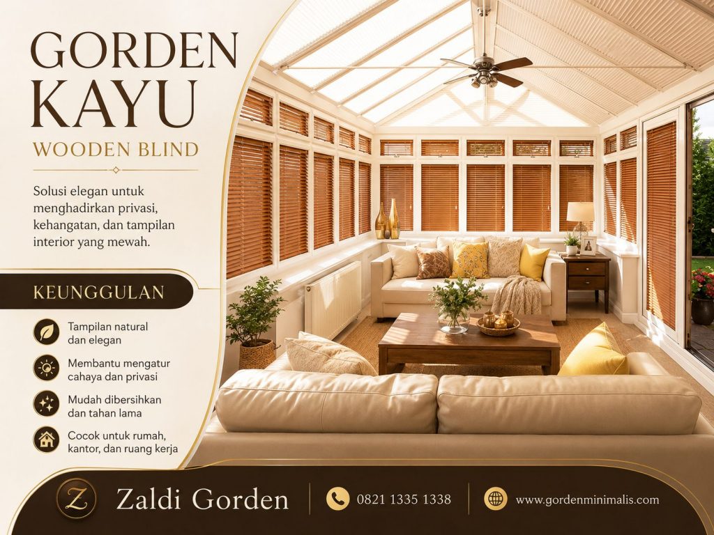 gorden kayu wooden blind gorden minimalis klasik 7