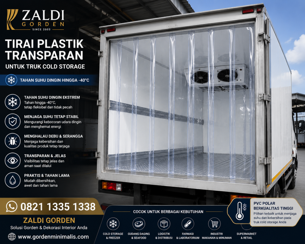 Tirai Plastik Transparan untuk truk pendingin cold storage 2