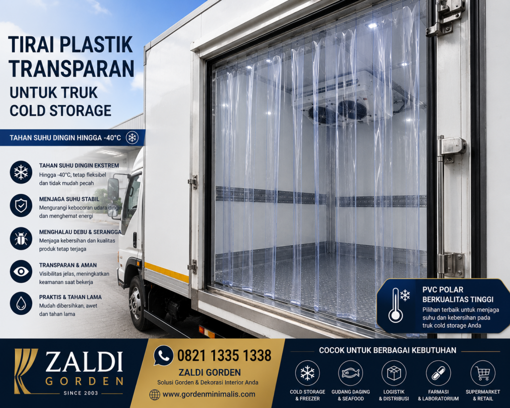 Tirai Plastik Transparan untuk truk pendingin cold storage 3