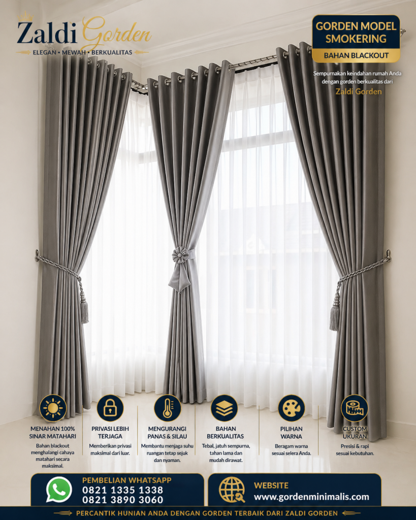 gorden minimalis bahan blackout model smokering 6