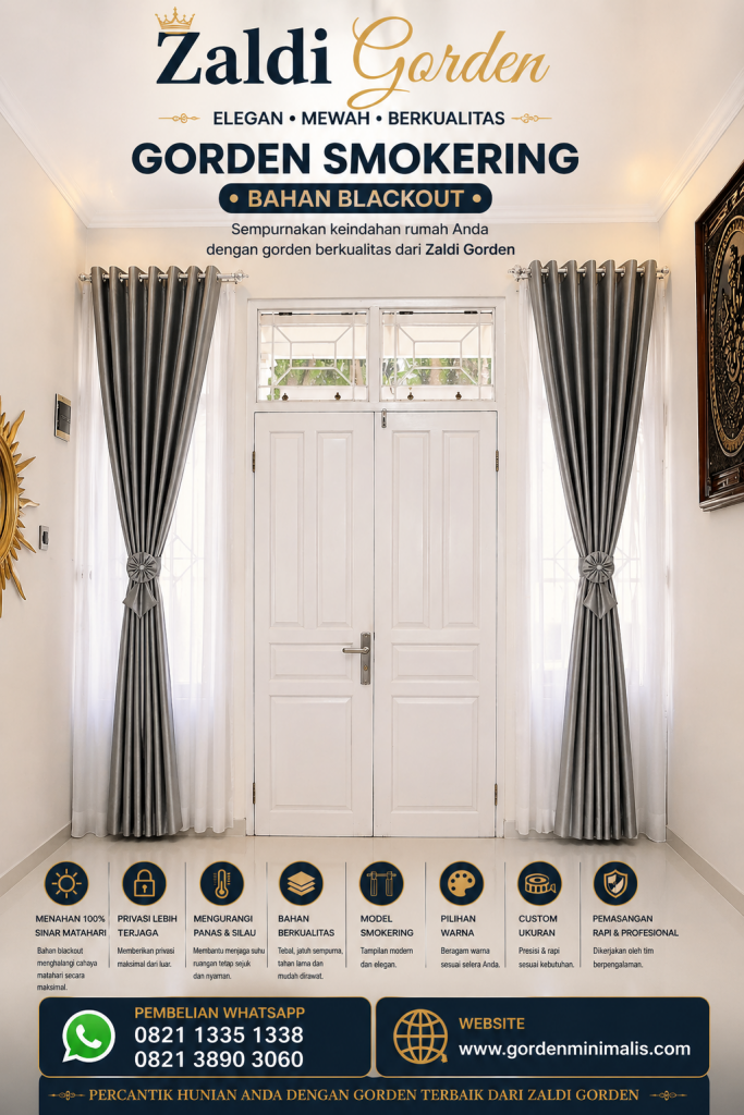 gorden minimalis bahan blackout model smokering 9