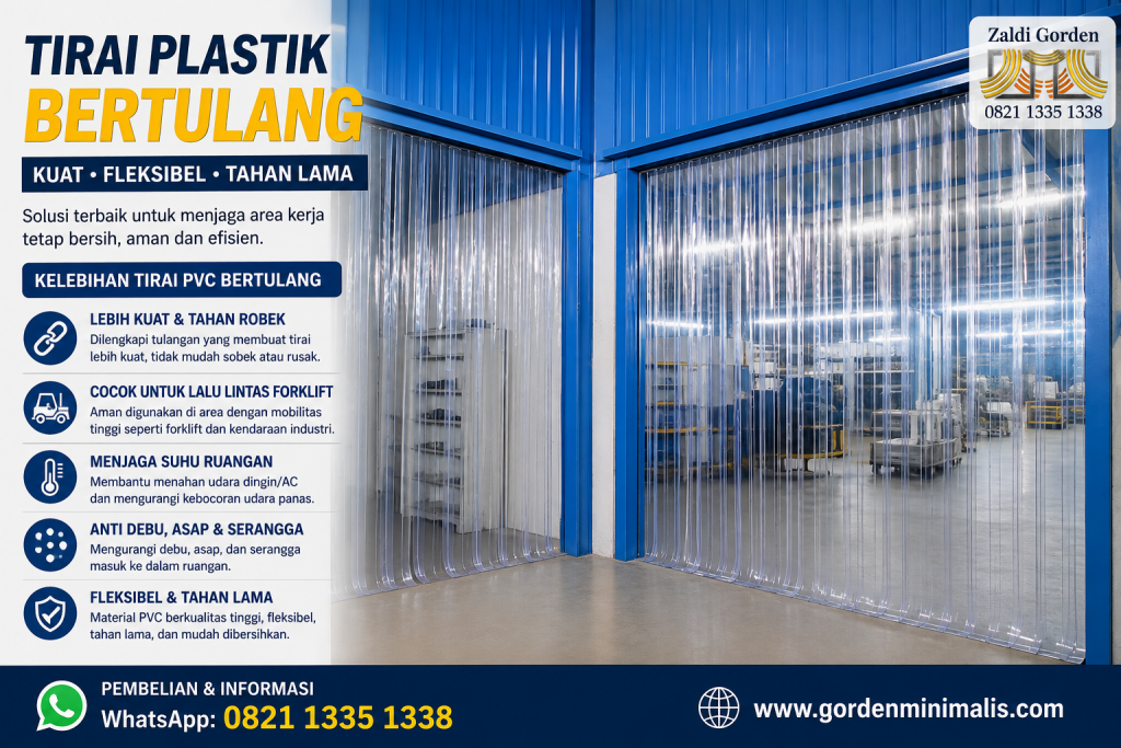 Tirai Plastik Bertulang PVC ribbed curtain 4
