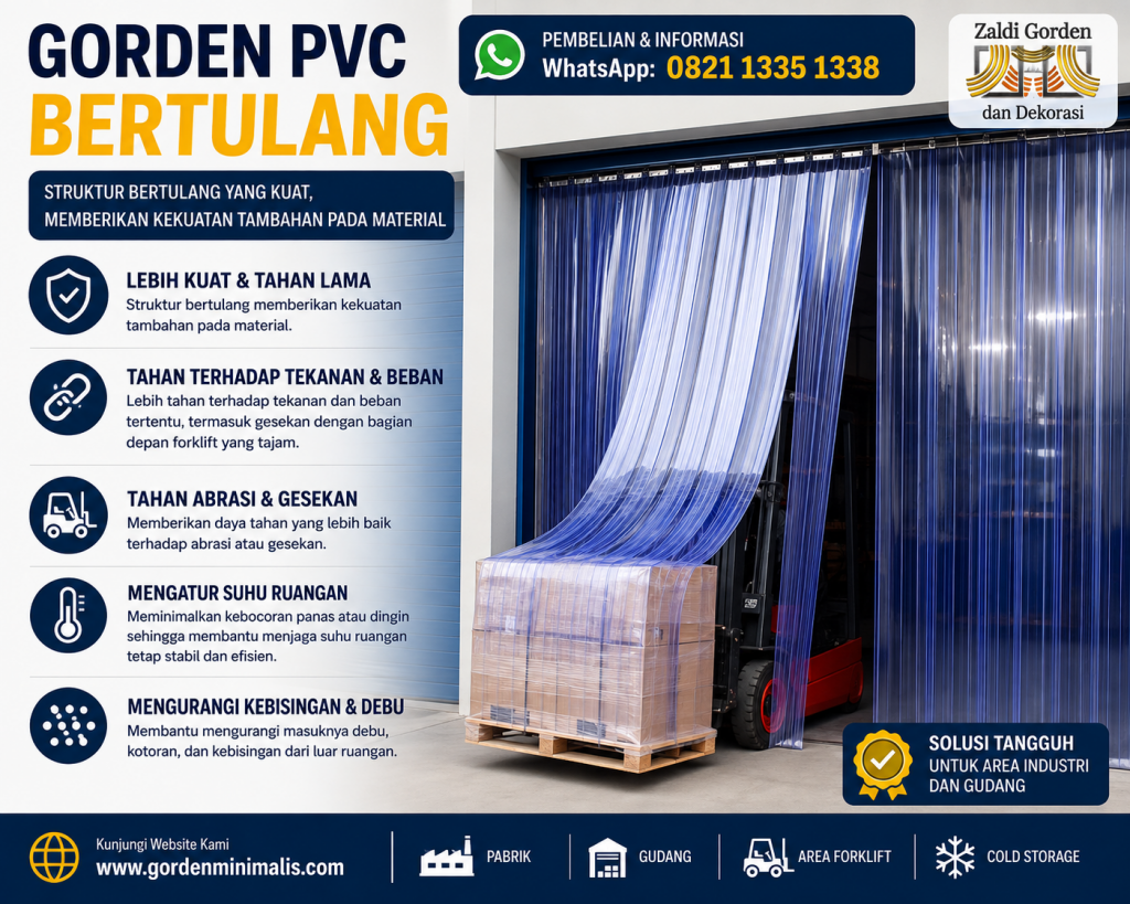 Tirai Plastik Bertulang PVC ribbed curtain 5