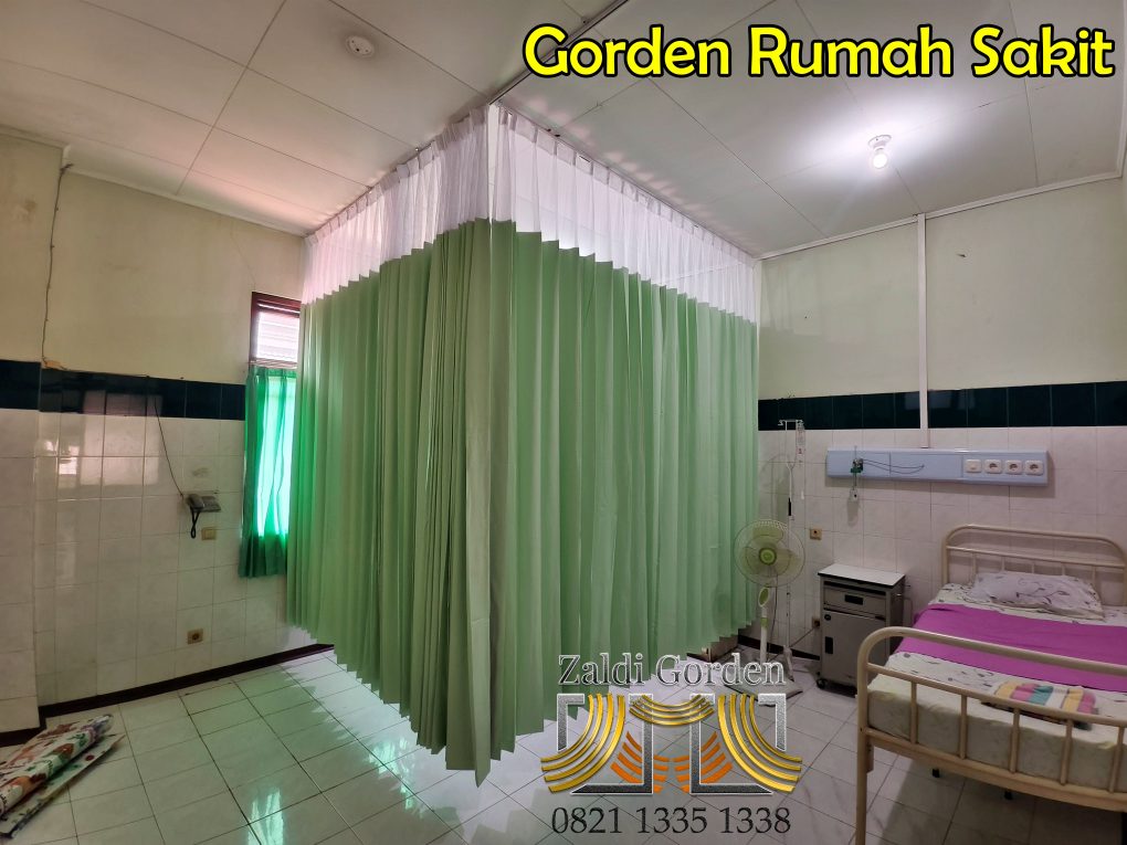 Gorden Rumah Sakit Bahan PVC anti noda anti bakteri 2Tirai Plastik Transparan