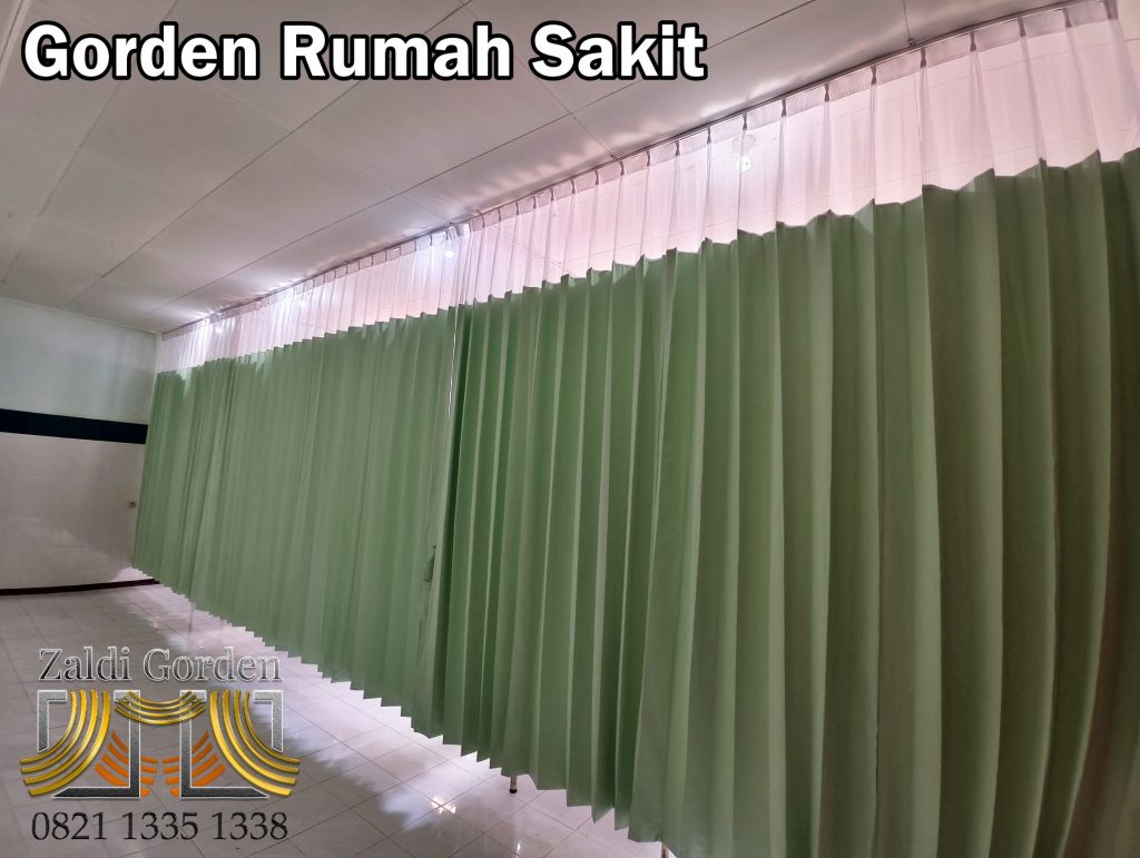 Gorden Rumah Sakit Bahan PVC anti noda anti bakteri 3Tirai Plastik Transparan