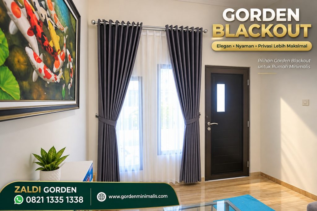 Gorden Minimalis Bahan Blackout terbaru model smokering