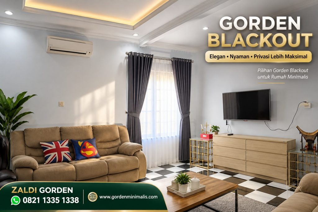 Gorden Minimalis Bahan Blackout terbaru model smokering