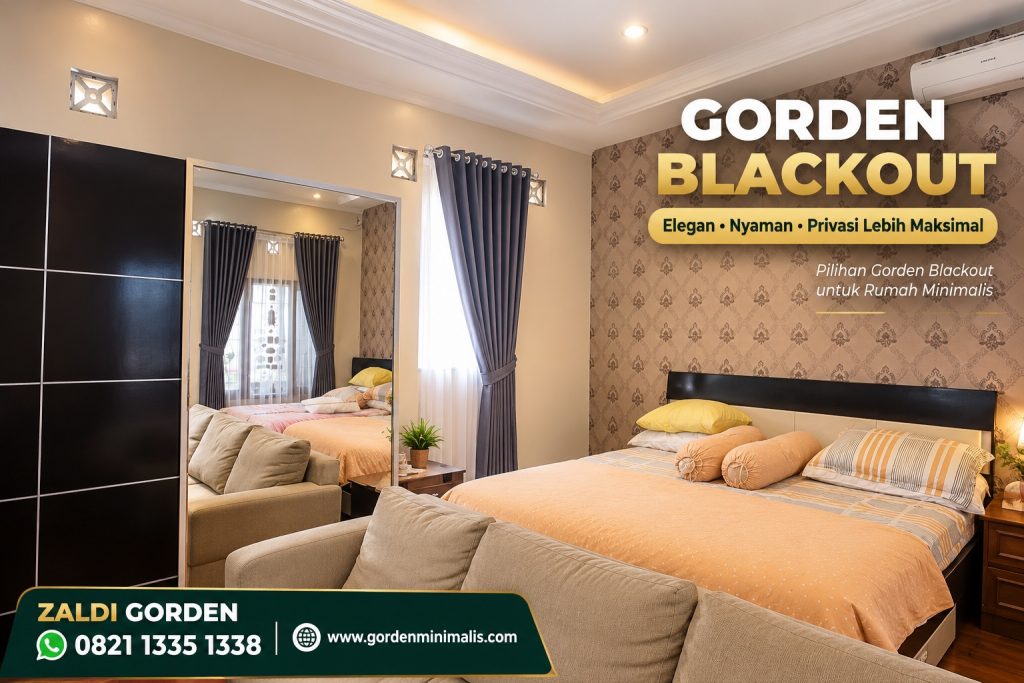 Gorden Minimalis Bahan Blackout terbaru model smokering