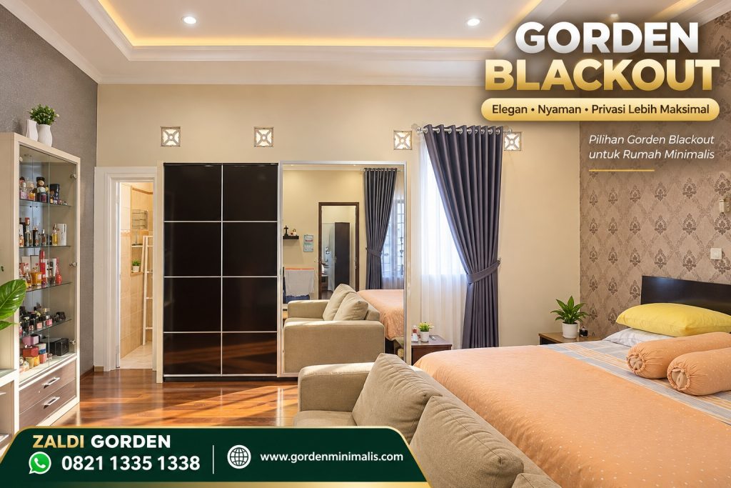 Gorden Minimalis Bahan Blackout terbaru model smokering