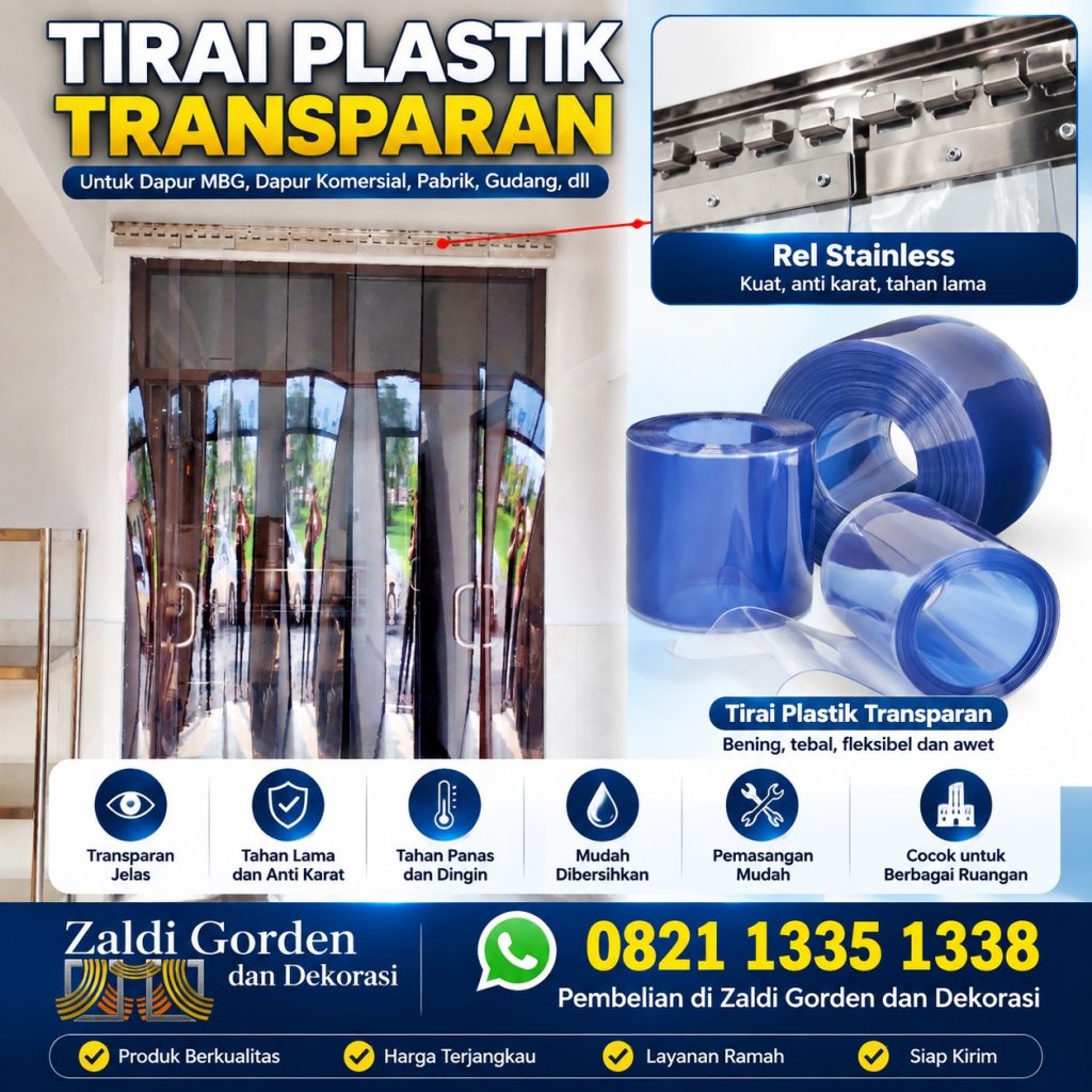 Tirai Plastik PVC Transparan